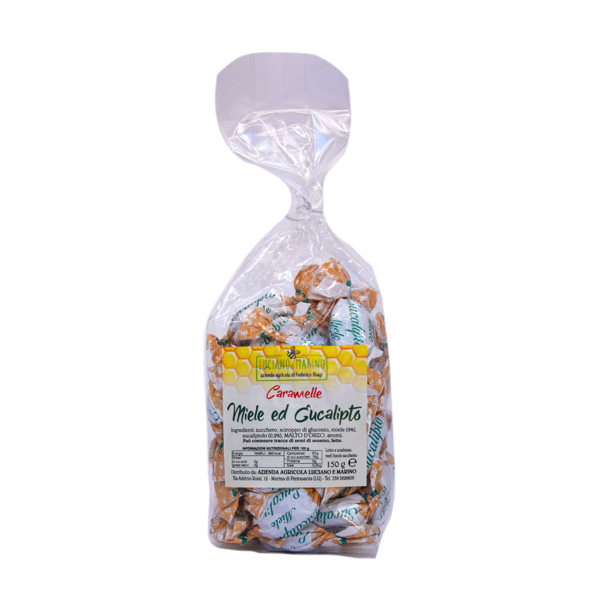 Caramelle ripiene al miele ed eucalipto - confezione da 150g