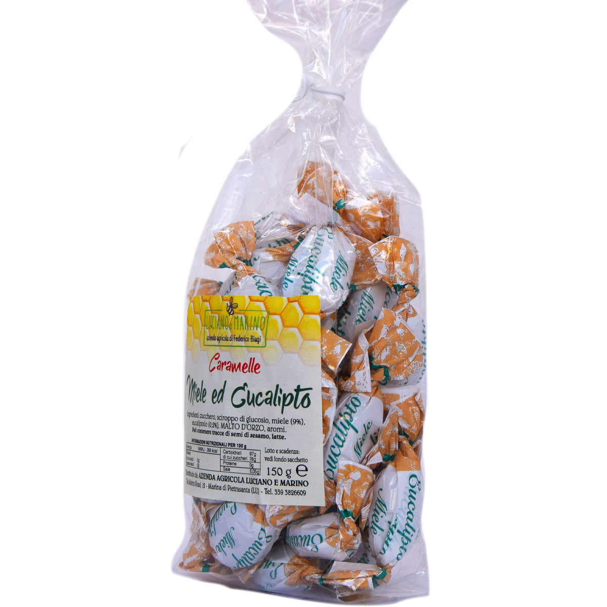 Caramelle ripiene al miele ed eucalipto - confezione da 150g