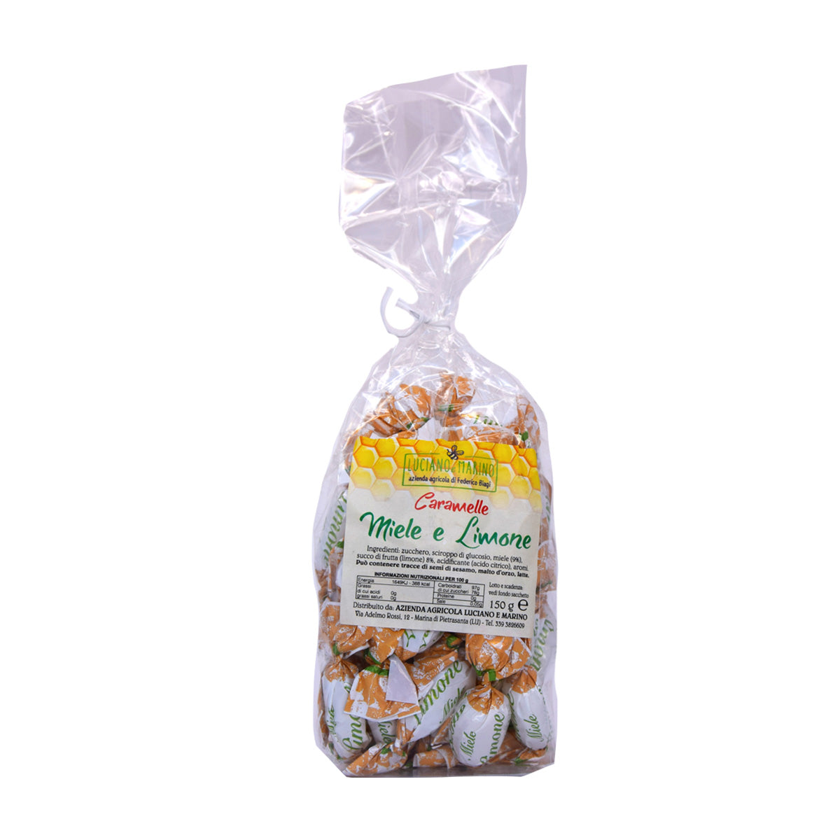 Caramelle ripiene al miele e limone - confezione da 150g
