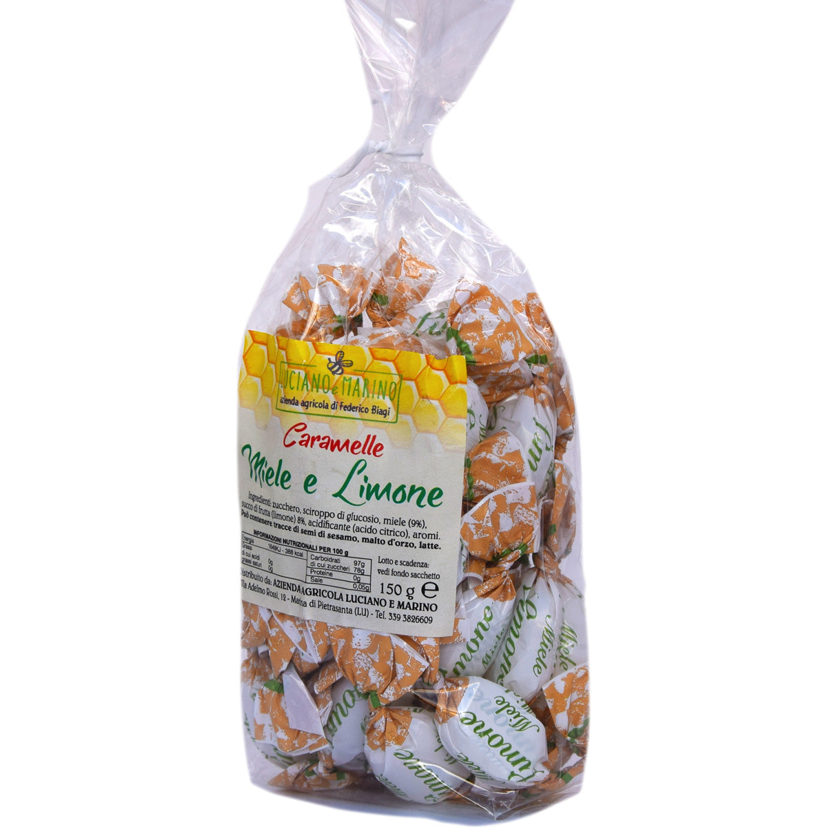 Caramelle ripiene al miele e limone - confezione da 150g