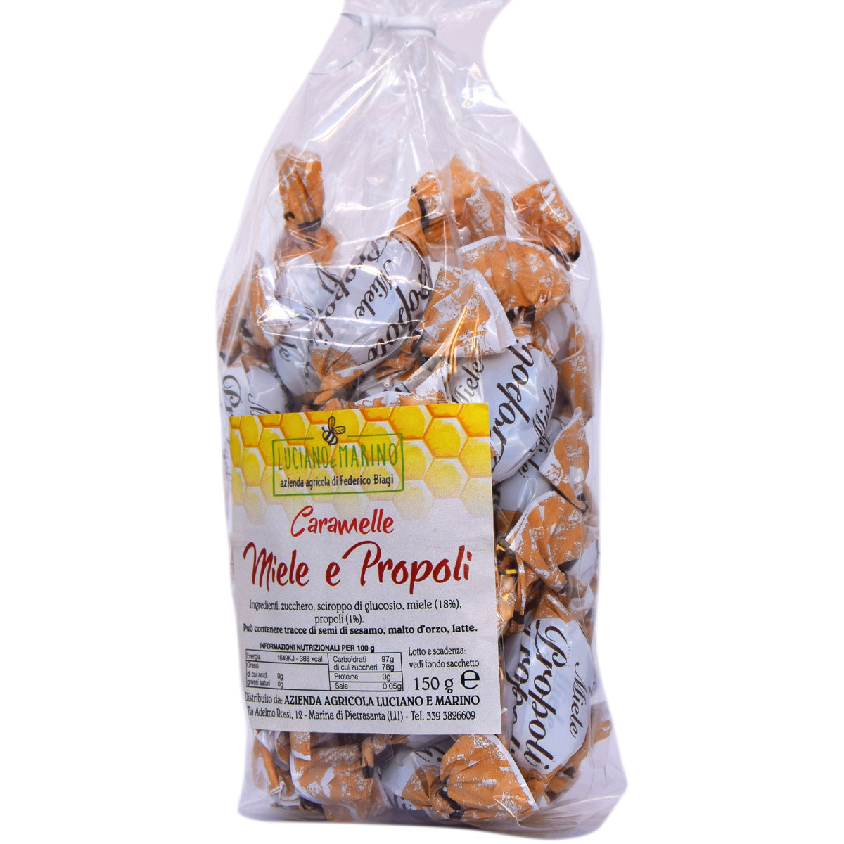 Caramelle ripiene al miele e propoli - confezione da 150g