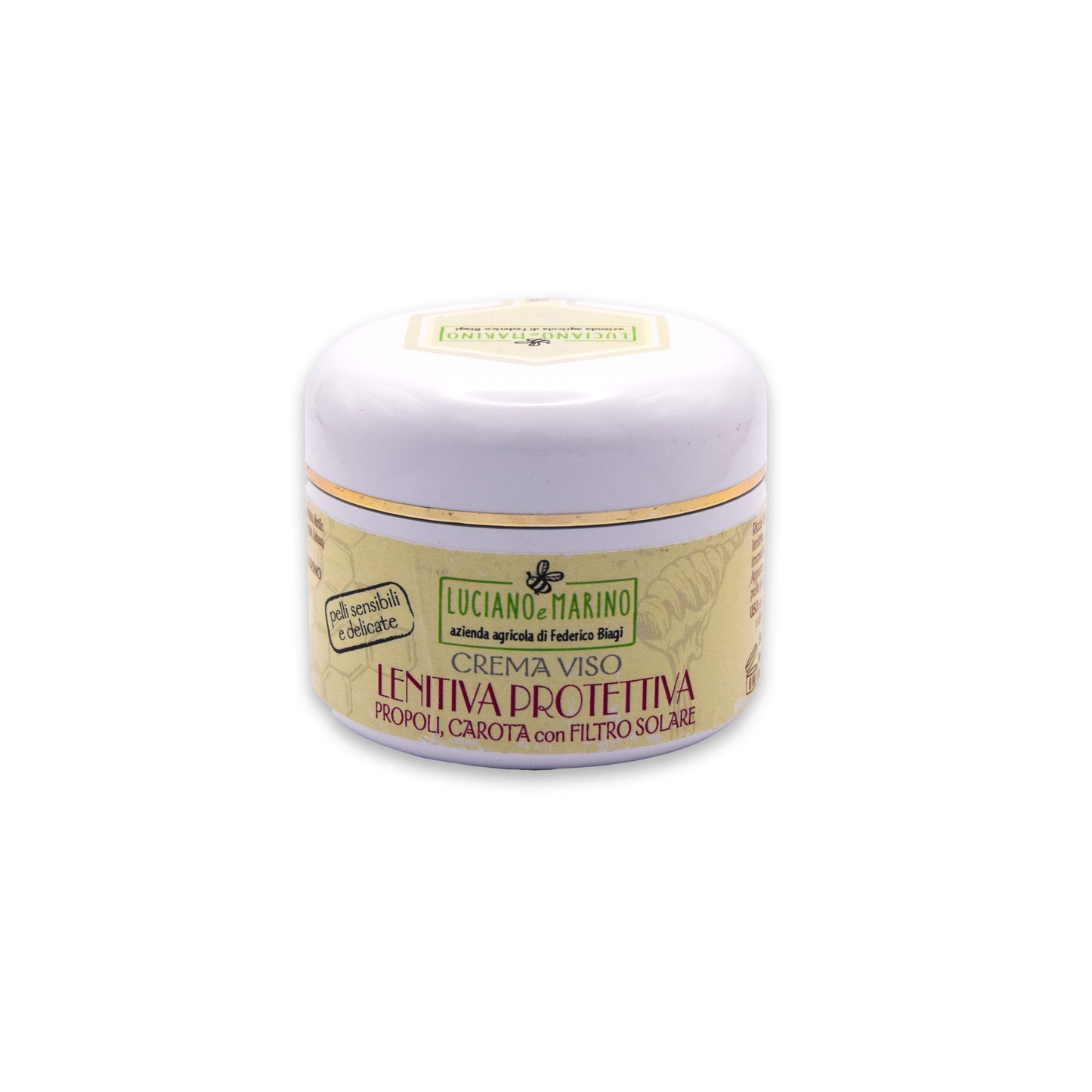 Crème visage protectrice apaisante à la propolis, carotte et filtre solaire - 50 ml