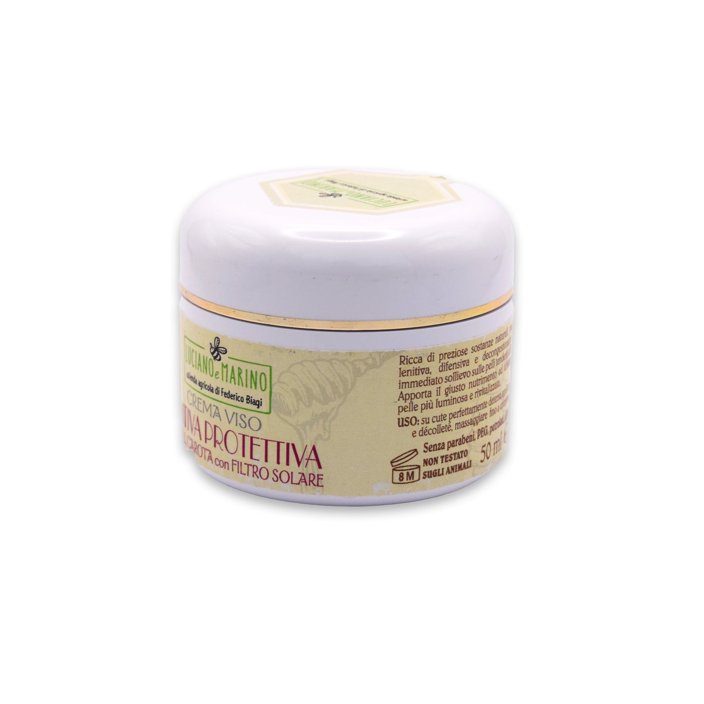 Crème visage protectrice apaisante à la propolis, carotte et filtre solaire - 50 ml