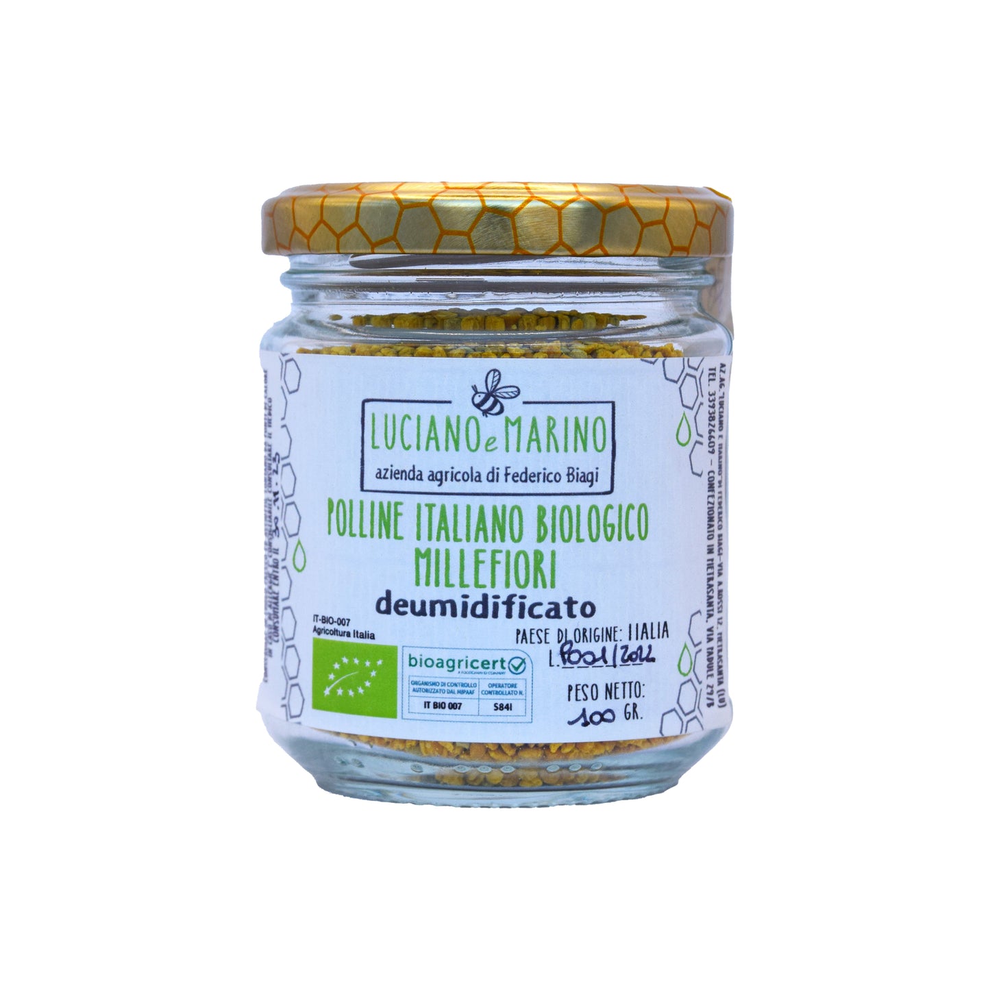 Polline Italiano Bio Millefiori deumidificato - 100g