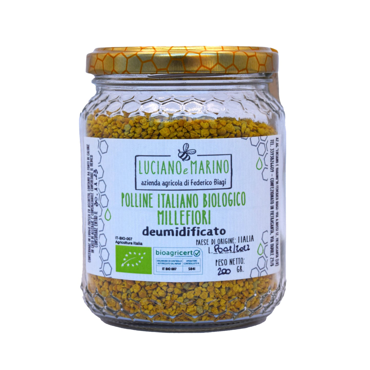 Pollen Italien Déshumidifié Bio Millefiori - 200g