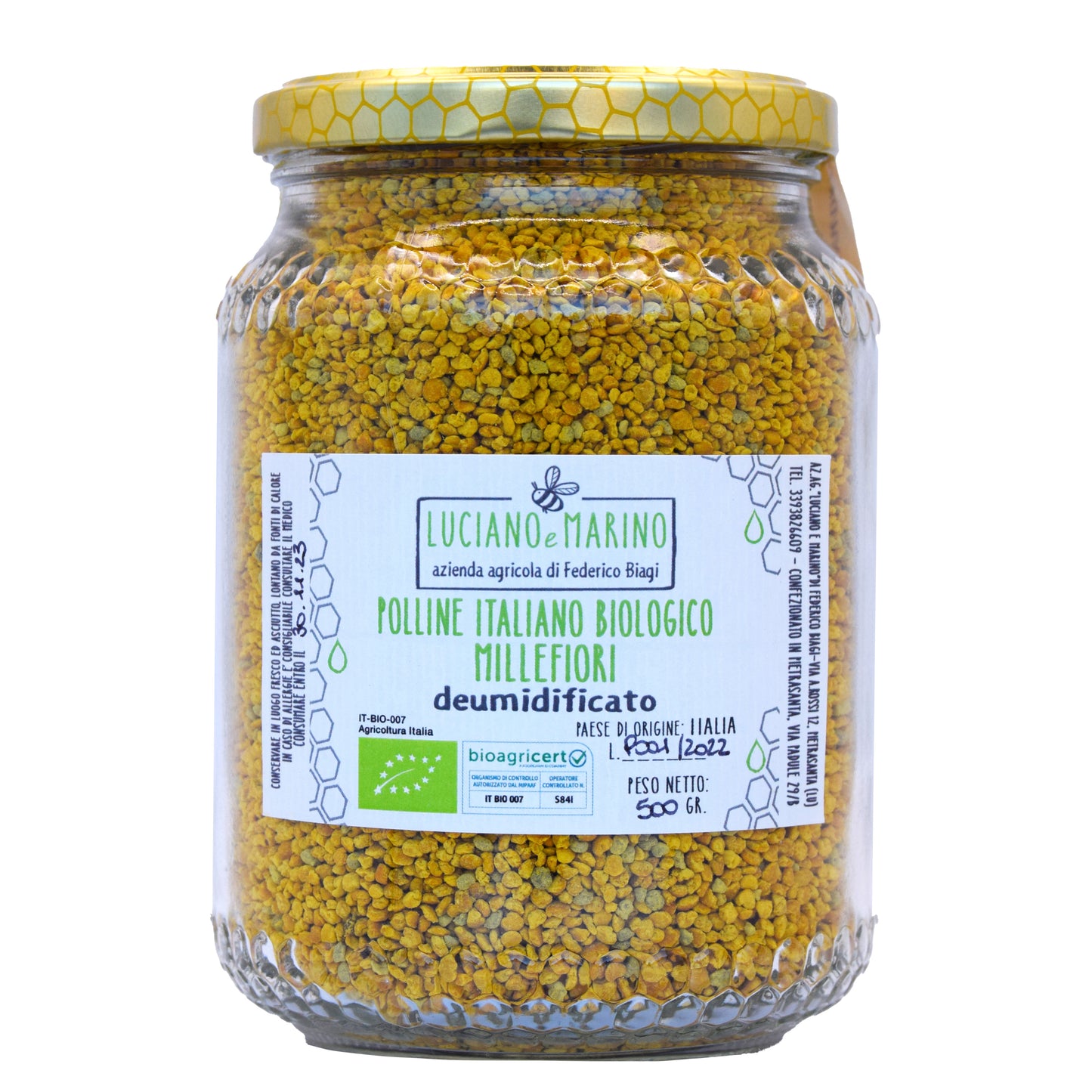Pollen Italien Déshumidifié Bio Millefiori - 500g