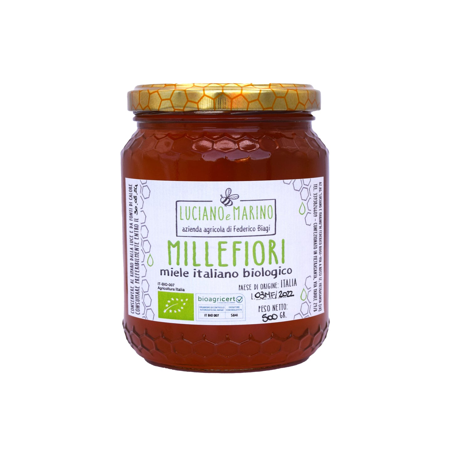 Miel millefiori BIO - 500g